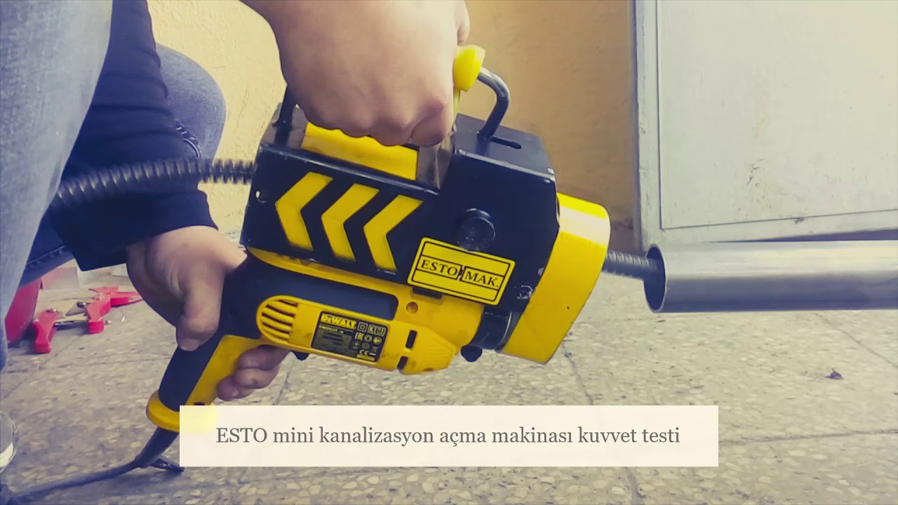 ESTO mini kanalizasyon açma makinası kuvvet testi