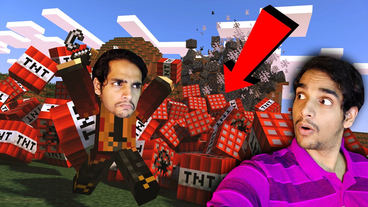 i ALMOST DIED to TNT !! MINECRAFT MALAYALAM ft@RANDOM_GTV