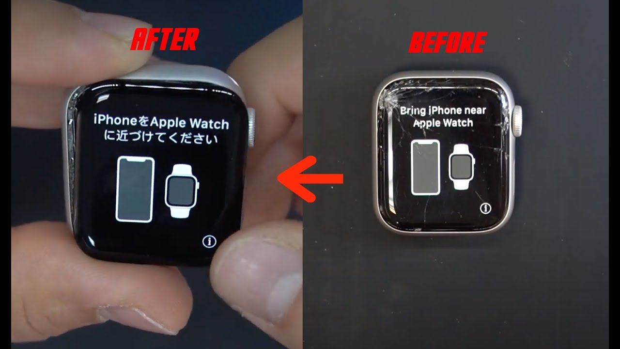 Ремонт треснувшего стекла Apple Watch серии 4 40 мм (замена только стекла)