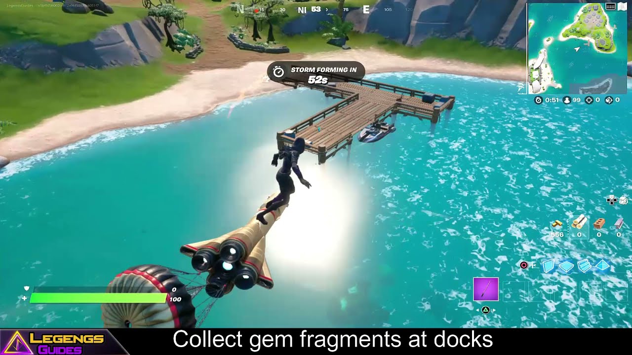 Collect Gem Fragments At Docks All (7) Locations - Fortnite