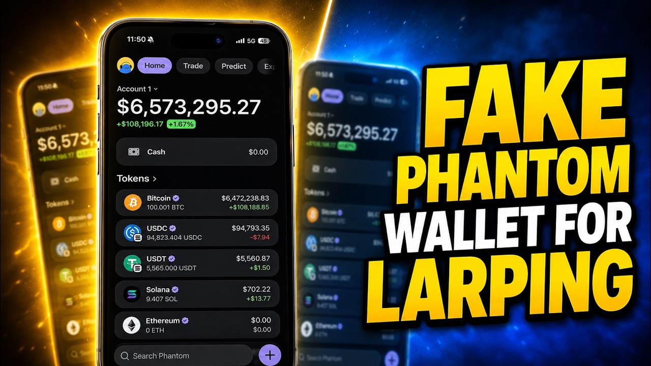 Fake Crypto Wallet App for iOS & Android | Phantom Wallet Larping | Best LARP Wallet of 2026?