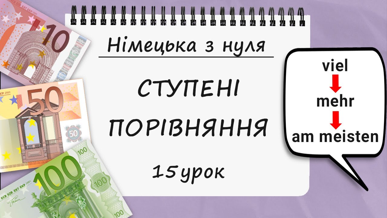 Ступені Порівняння Прикметників в німецькій мові. Positiv, Komparativ та Superlativ. 15 урок