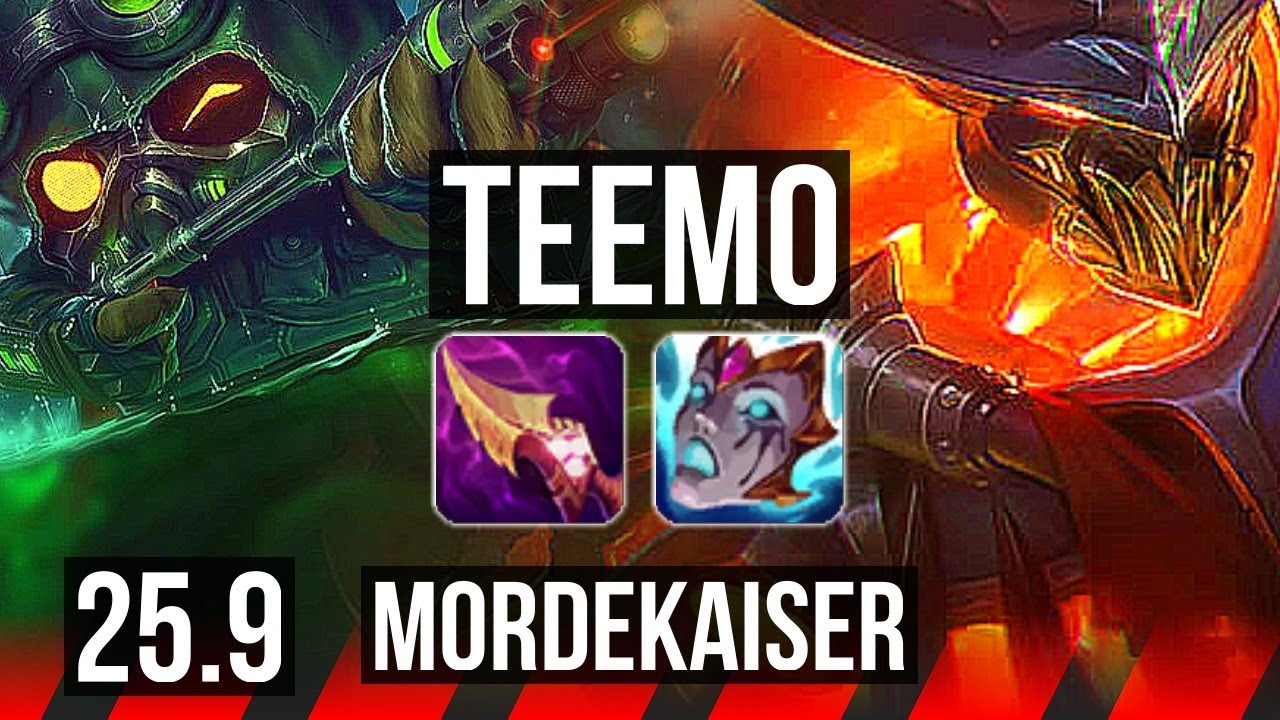 TEEMO vs MORDEKAISER (TOP) | 600+ games | KR Master | 25.9