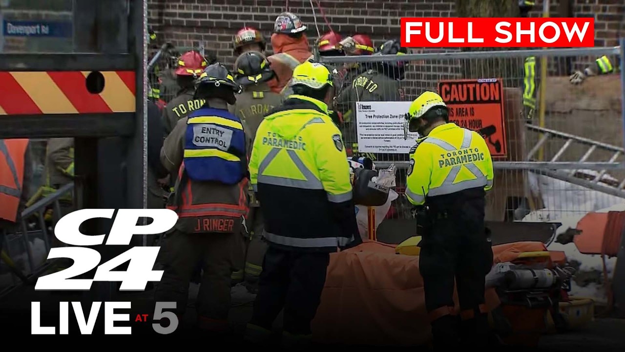 Construction worker pinned by concrete suffers serious injuries | CP24 Live at Five for Feb.27, 2026