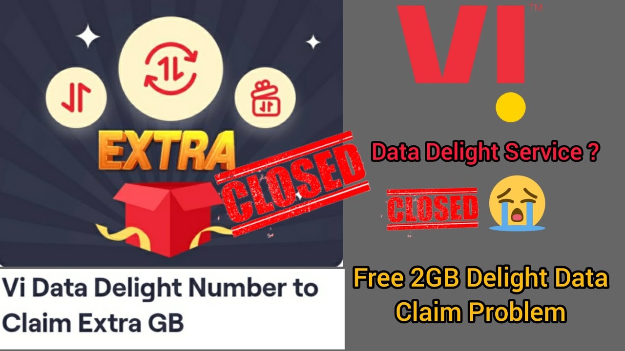 Vi Data Delight Service Missing😭| Vi Data Delight Free Data Claim Problem | Vi Free Data Claim 2023