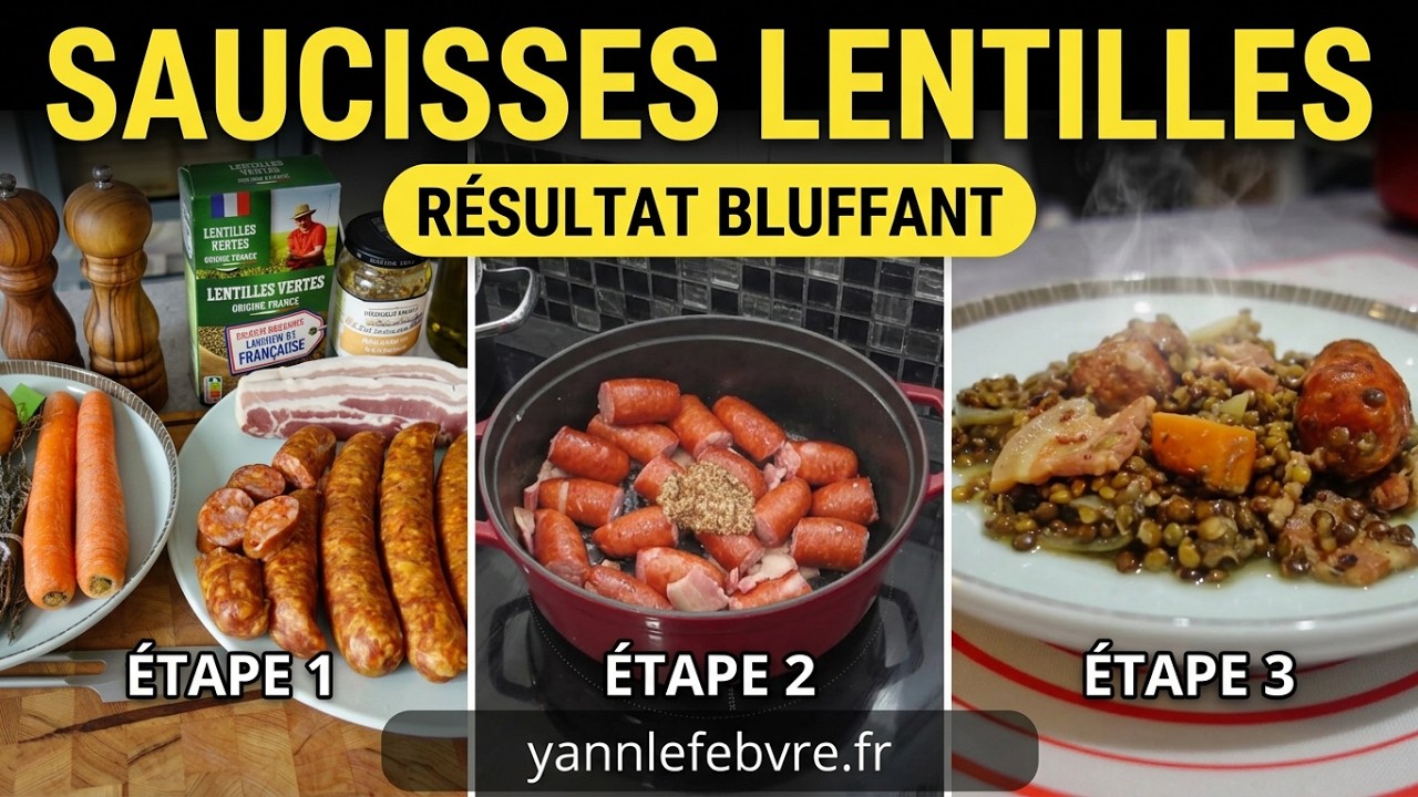 Recette Saucisses Lentilles : la sauce la plus gourmande !