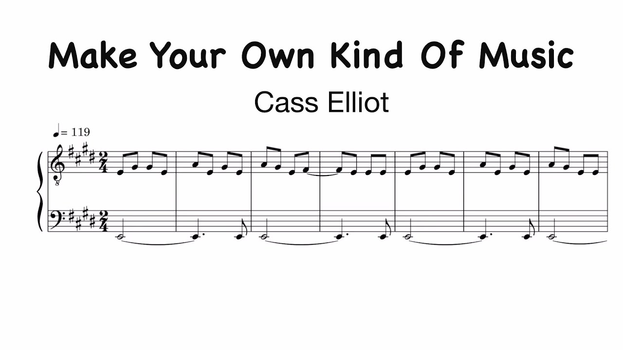 Cass Elliot - Make Your Own Kind Of Music Sheet Music