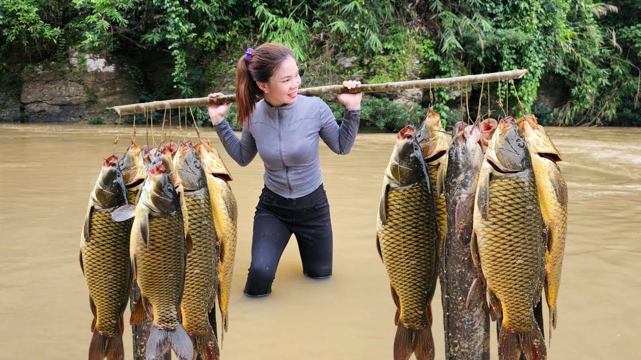 Full video of Ana's 21-day fishing trip. She caught a lot of big fish and sold them.