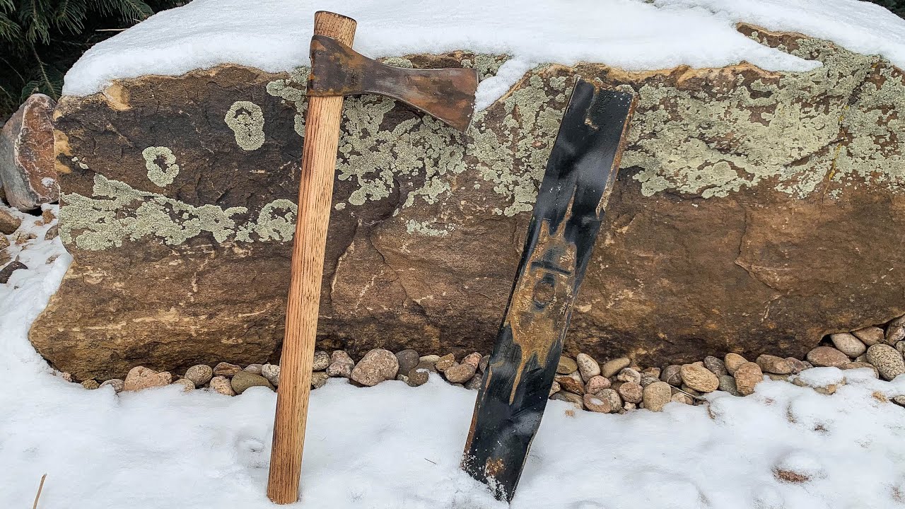 Forging an Axe from a Rusty Lawn Mower Blade