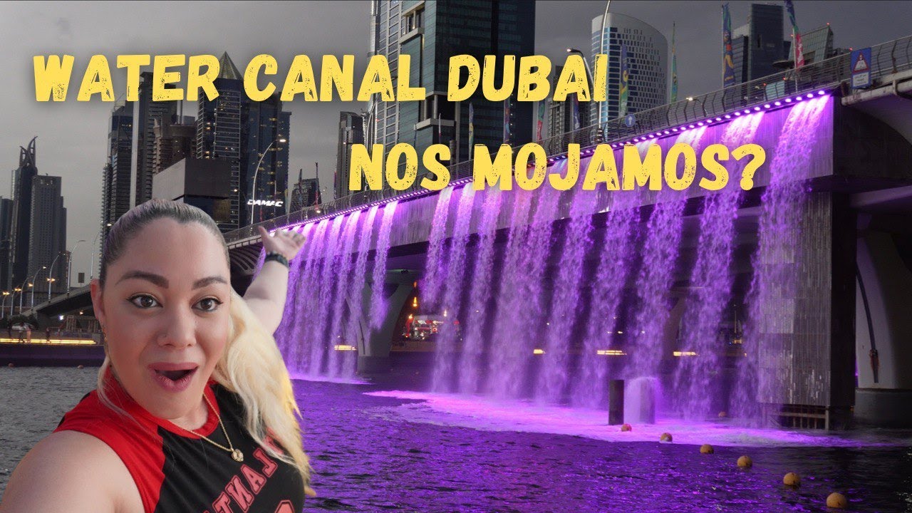 Water Canal En Dubai. Dia de lluvia.