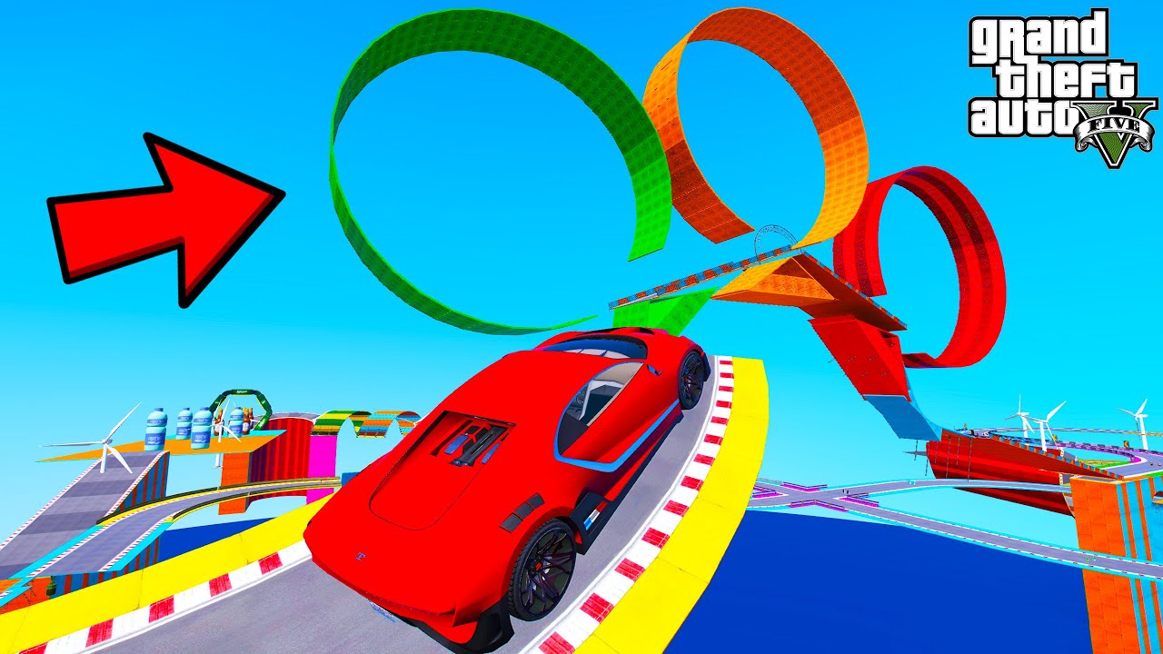 FRANKLIN TRIED TRIO LOOPS PARKOUR RAMP CHALLENGE IN GTA 5 | SHINCHAN and CHOP