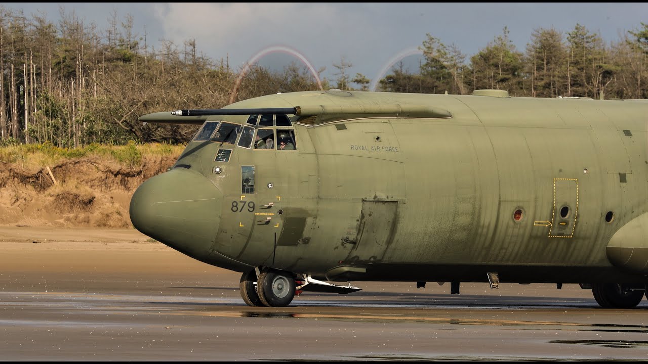 RAF C130J HERCULES  BEACH LANDINGS 4K