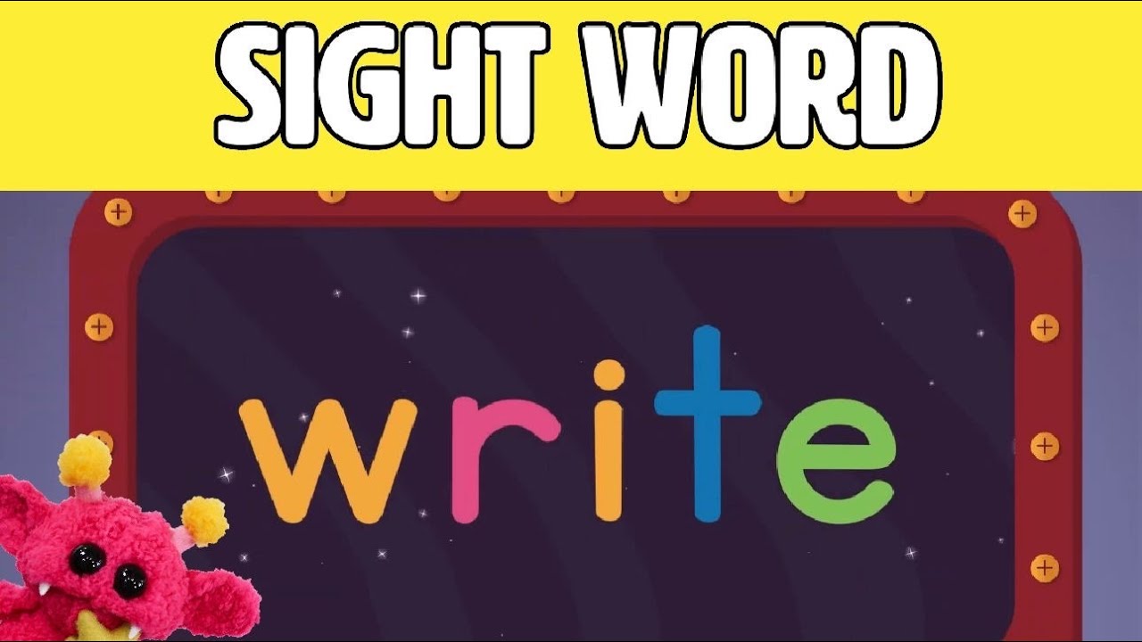 WRITE - Let's Learn the Sight Word WRITE with Hubble the Alien! | Nimalz Kidz! Songs and Fun!