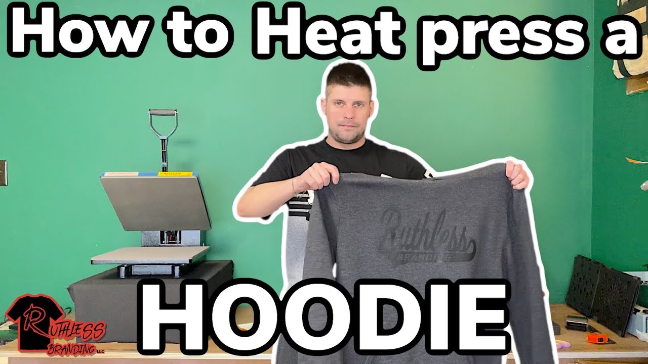 HOW TO HEAT PRESS HOODIES (step by step how to press a hoodie)