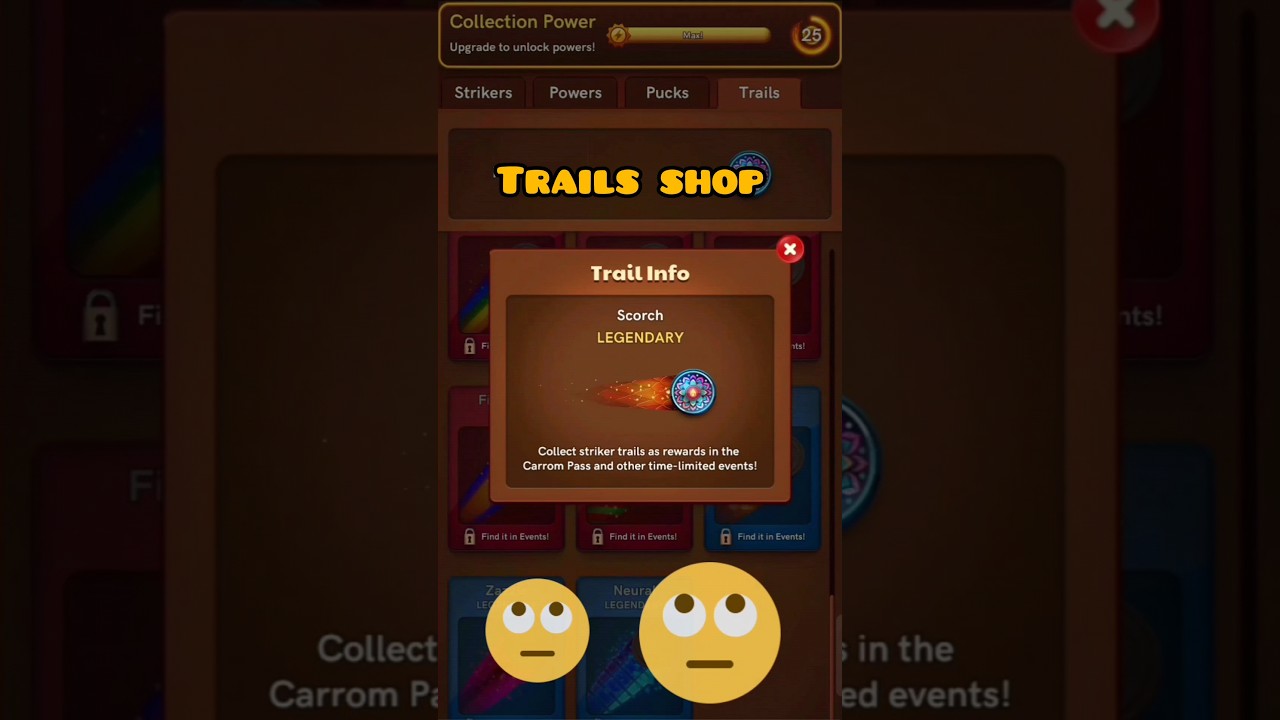 carrom pool Trails shop😱😱#shortsvideo #
