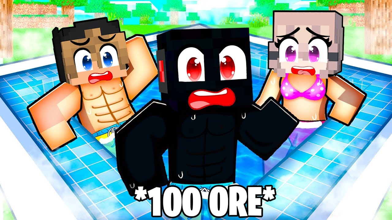 100 de Ore in Piscina pe Minecraft!
