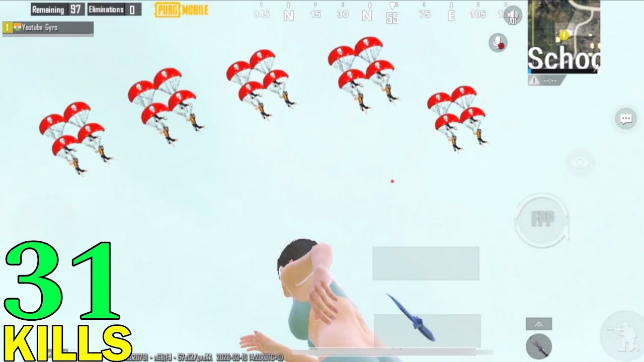 YOU WON'T BELIEVE THIS LANDING IN SCHOOL | PUBG MOBILE