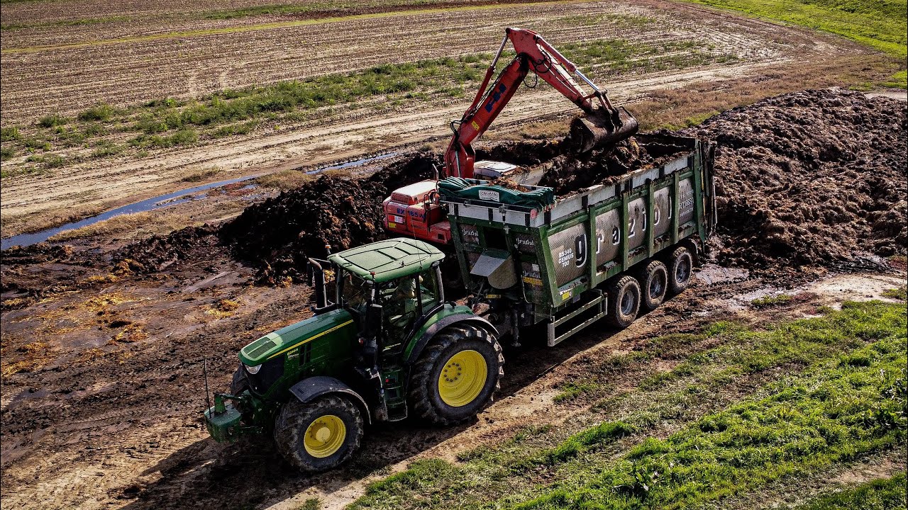 John Deere 6230r & Grazioli BS 340 GENIUS 700 - Spandimento letame 2024