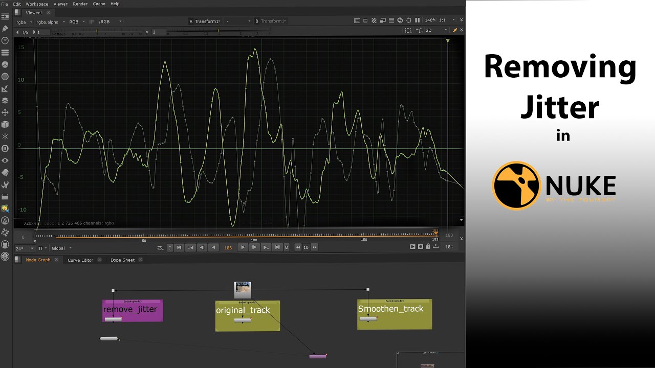 Nuke: removing jitter I smoothing plate motion I getting jitter value I Stabilizing Motion Jitter