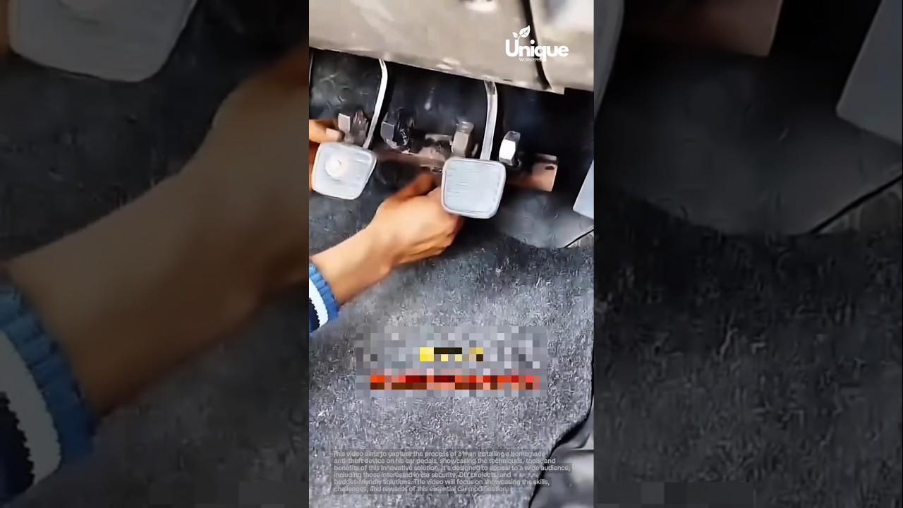 Car anti-theft hack: homemade pedal lock