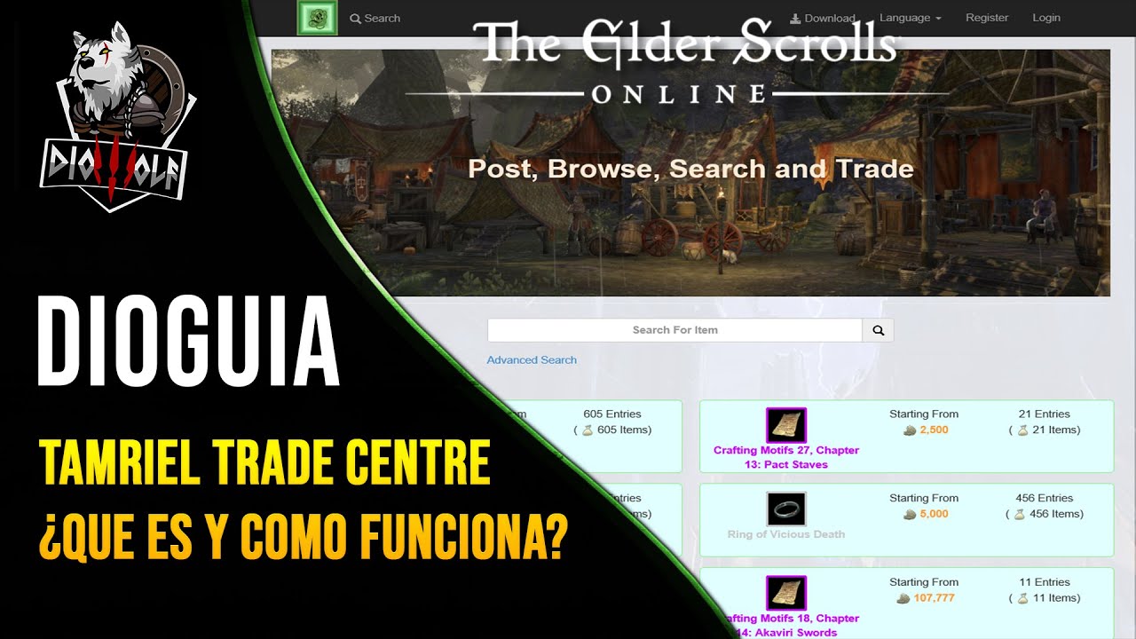 THE ELDER SCROLLS ONLINE - DIOGUIA - ADDON, Como Funciona el Tamriel Trade Centre