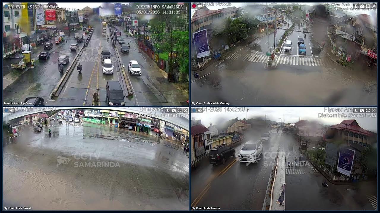LIVE | Pantauan CCTV Samarinda - Wilayah Fly Over 5/1/2026