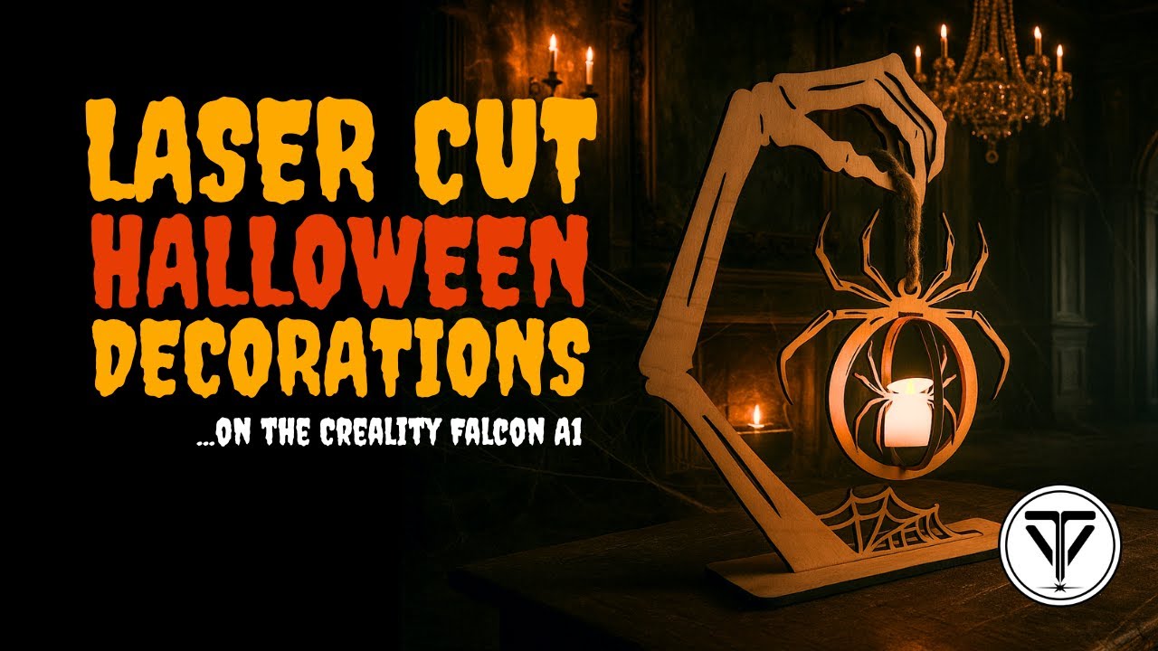 Создание пугающего декора на Хэллоуин с помощью лазера Creality Falcon A1