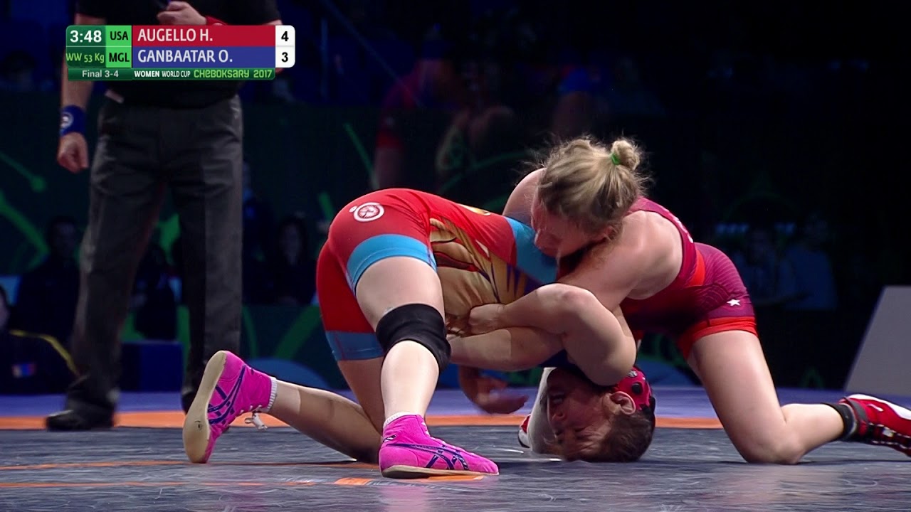 BRONZE WW - 53 kg: O. GANBAATAR (MGL) df. H. AUGELLO (USA) by VPO1, 11-6
