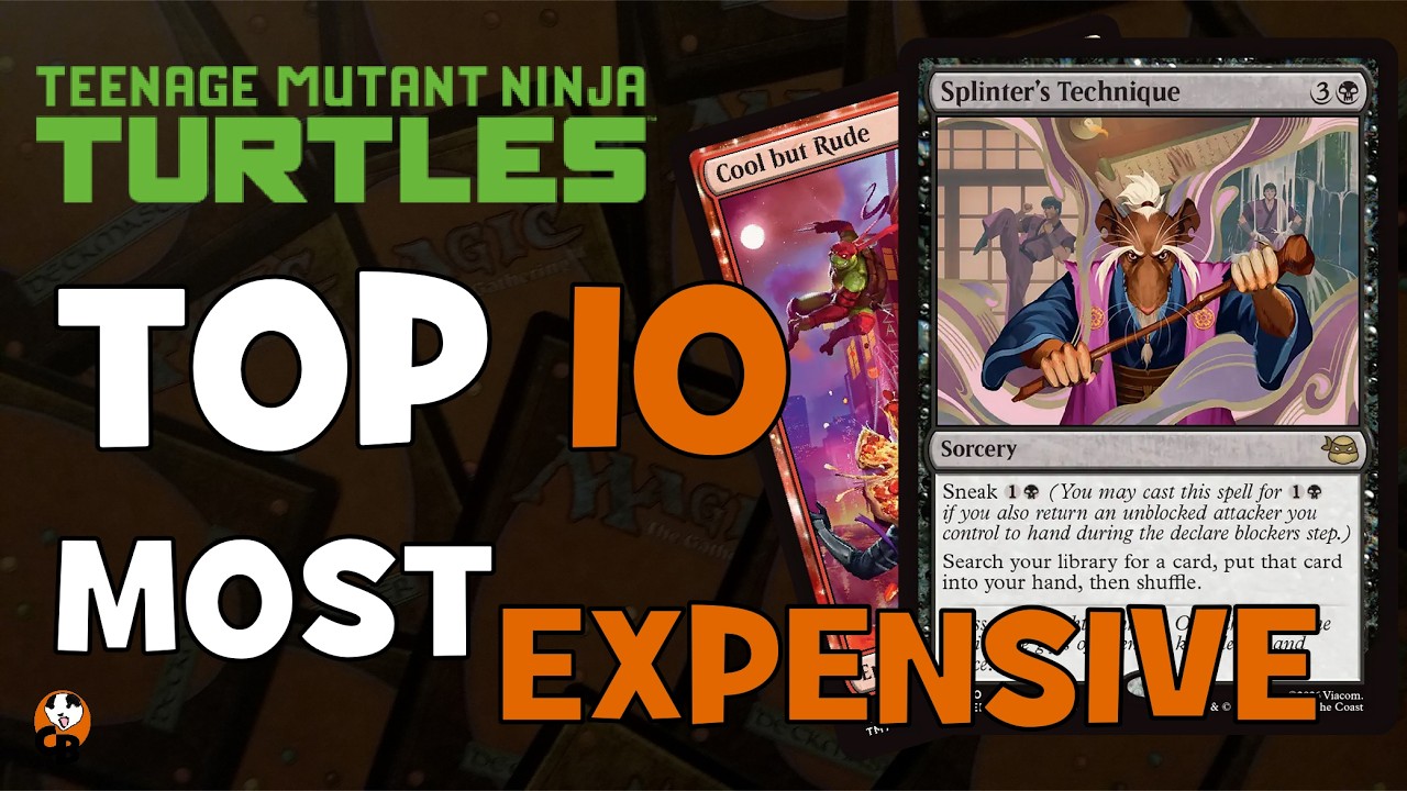 MTG X TMNT - TOP 10 MOST EXPENSIVE DRAFT CARDS - TEENAGE MUTANT NINJA TURTLES!