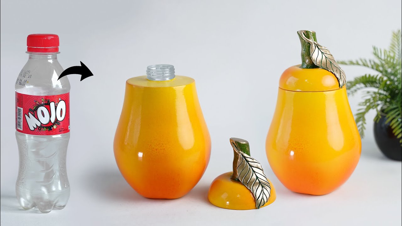 Plastic bottle Sugar pot // Coffee pot making // Cement pot making