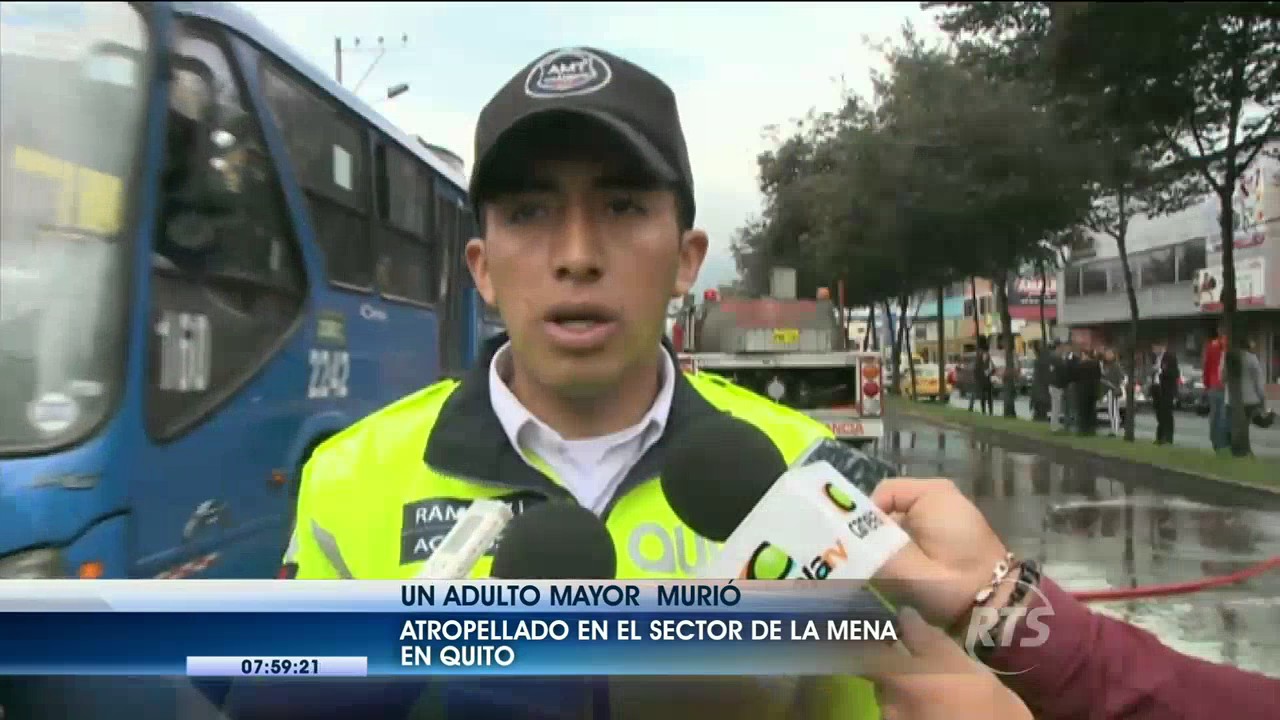 Muere arrollado un adulto mayor en el sur de Quito