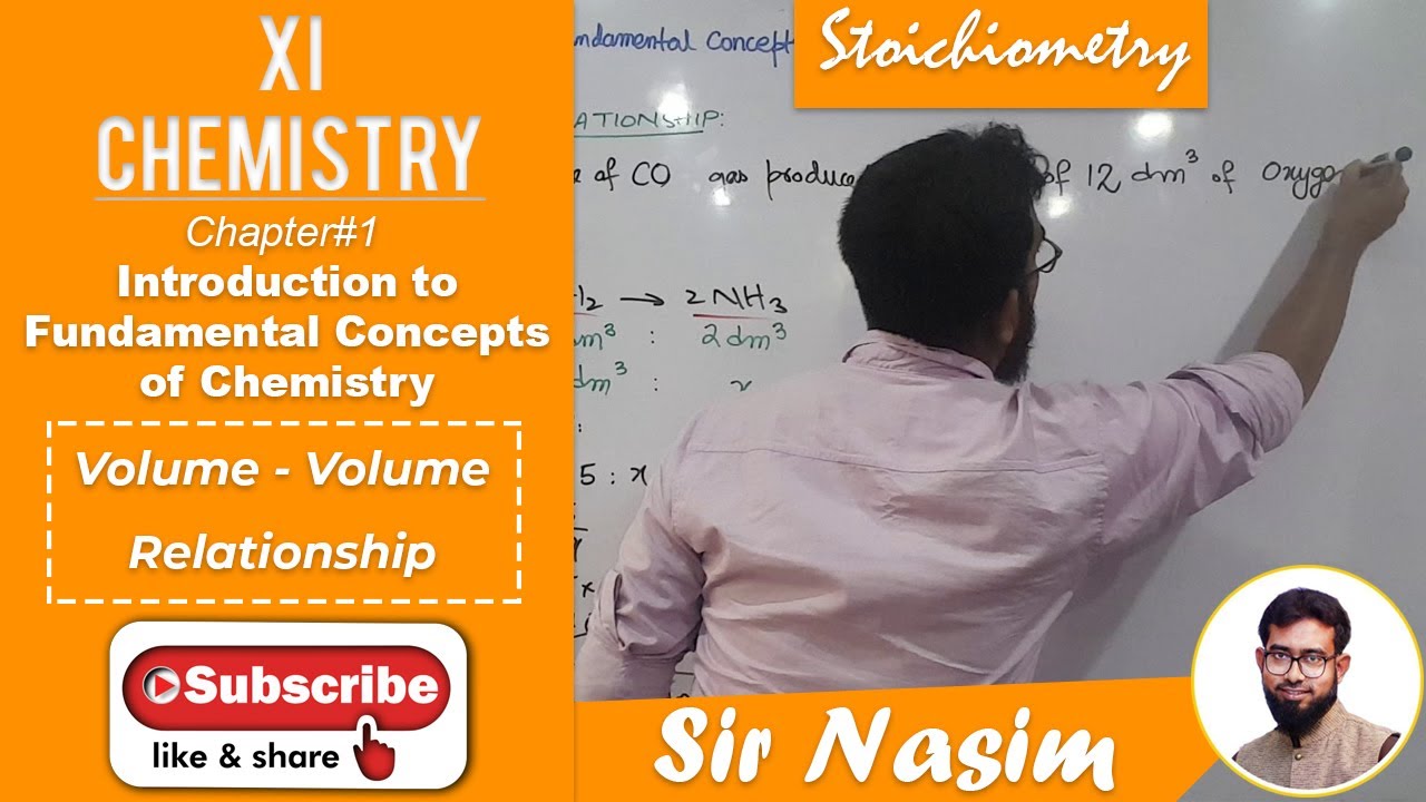 [XI-Chemistry] Volume - Volume Relationship in Stoichiometry (Urdu)