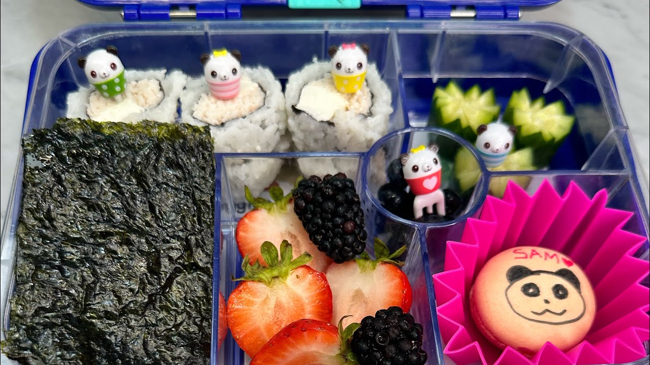 Feliz viernes! Sushi 🍱 el favorito de Samantha para su Lonchera escolar #momlife #sushi #lunchbox