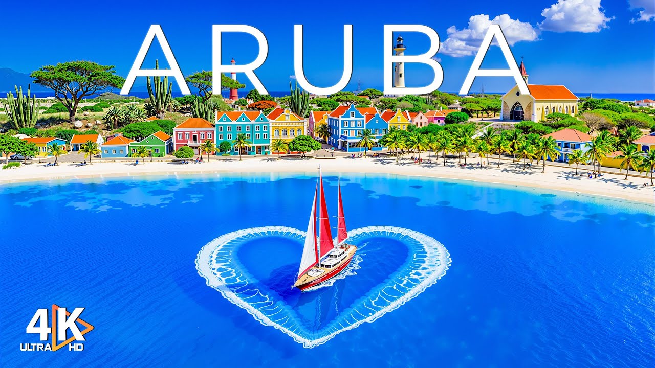 Aruba 4K Drone Footage | Caribbean Coastlines & Island Calm with Deep House Music