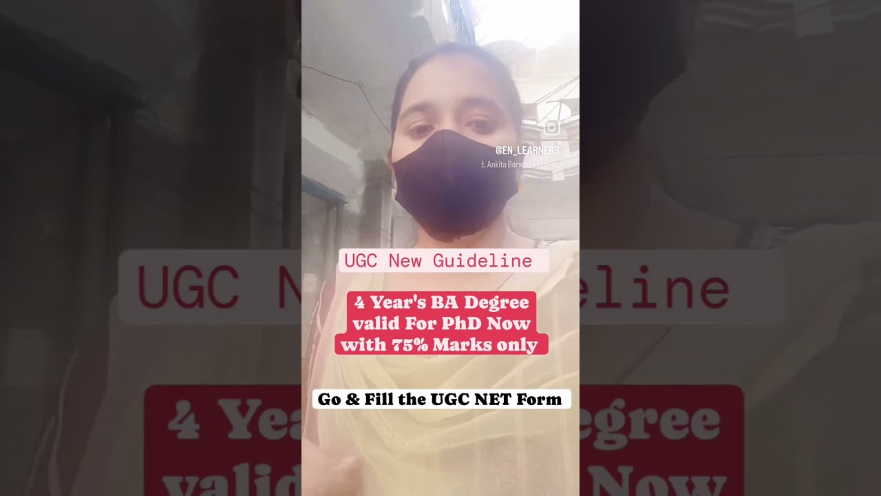 UGC New Guideline | 4 Year's BA Degree valid For PhD | UGC NET 2024 