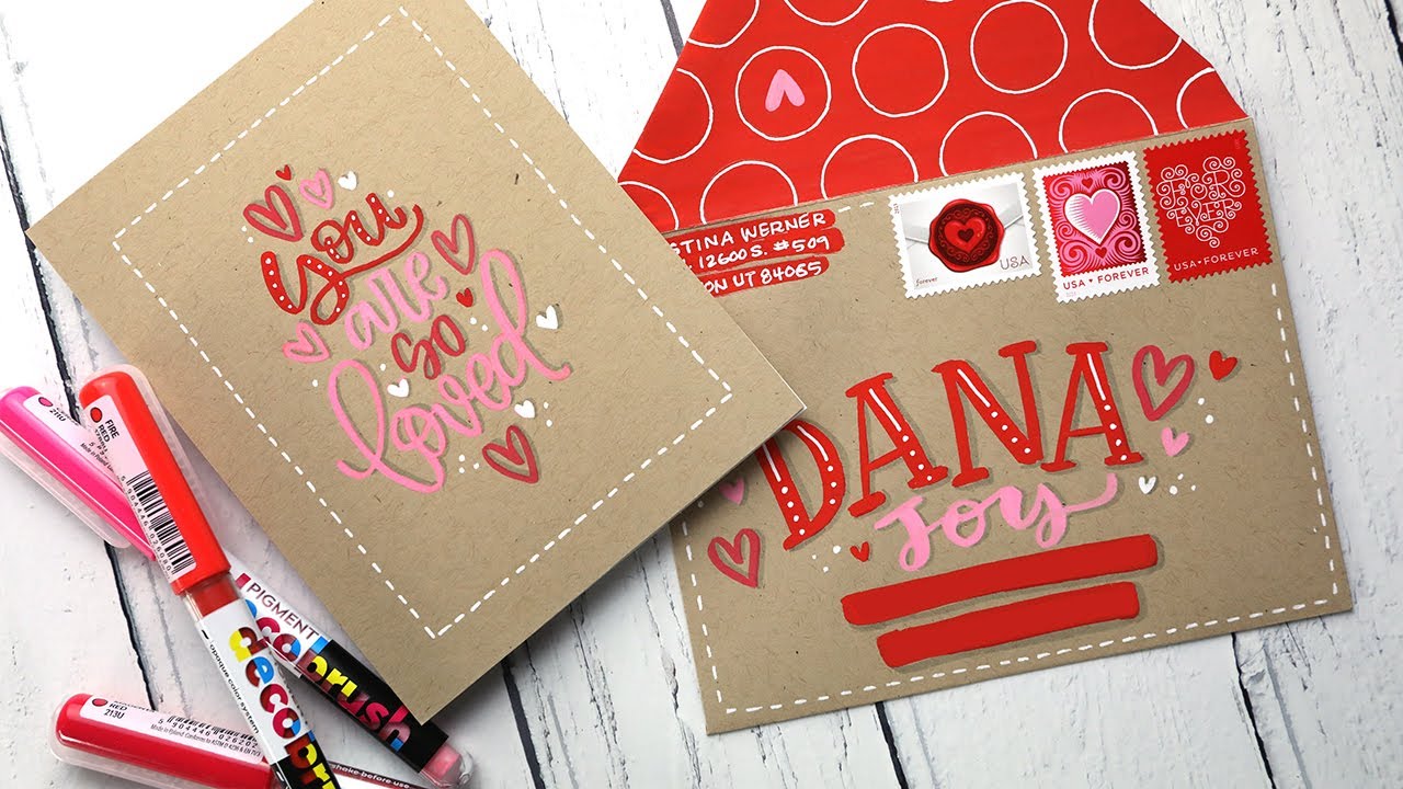 EASY Faux Lettering (Tracing a Stamp!) + Mail Art