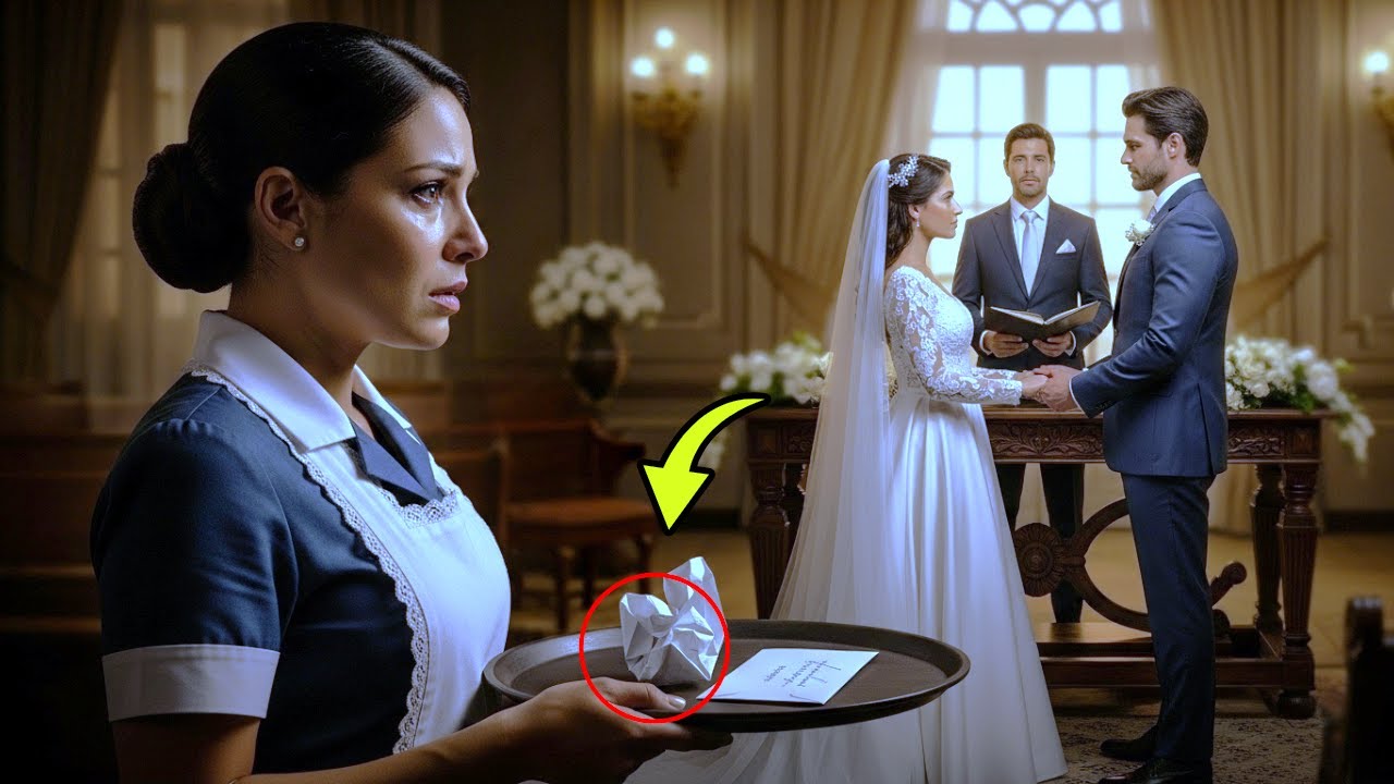LA EMPLEADA VIO A SU ESPOSO CASÁNDOSE CON OTRA… Y LO QUE HIZO DEJÓ A TODOS EN SILENCIO.