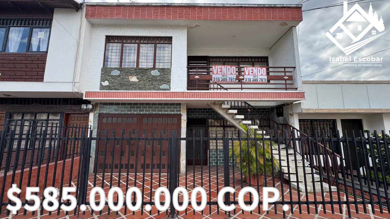 Casa bifamiliar de tres pisos con terraza en venta - Barrio El Recreo Palmira Valle Colombia
