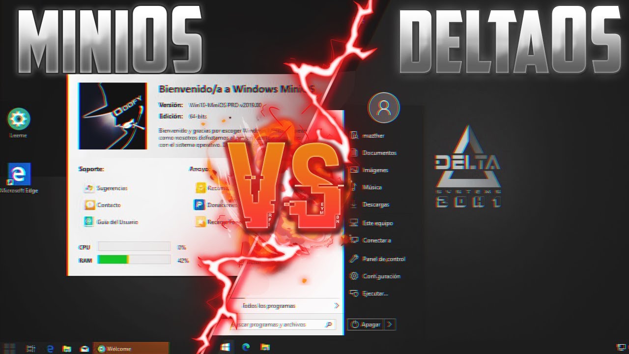 ⚡ Windows MiniOS VS Windows DeltaOS / EL MAS RAPIDO  🔥 / Que es?