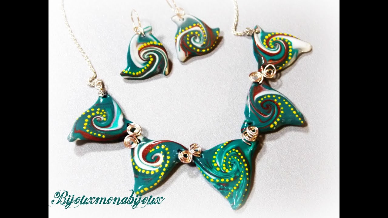polymer clay triangle swirl