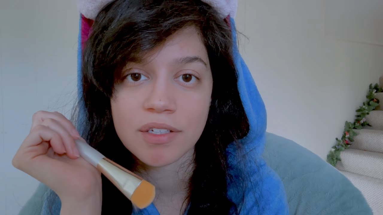 asmr • simple facial brushing