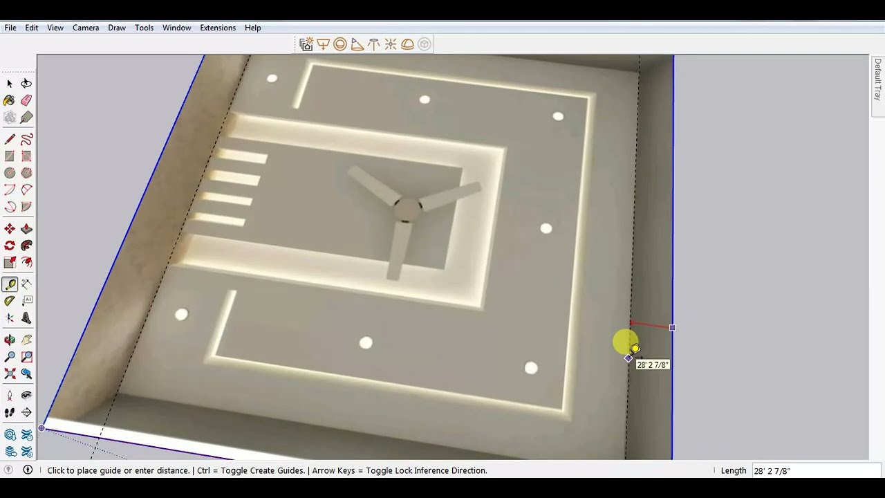 How to Design a Ceiling in SketchUp with V-Ray Light Settings
