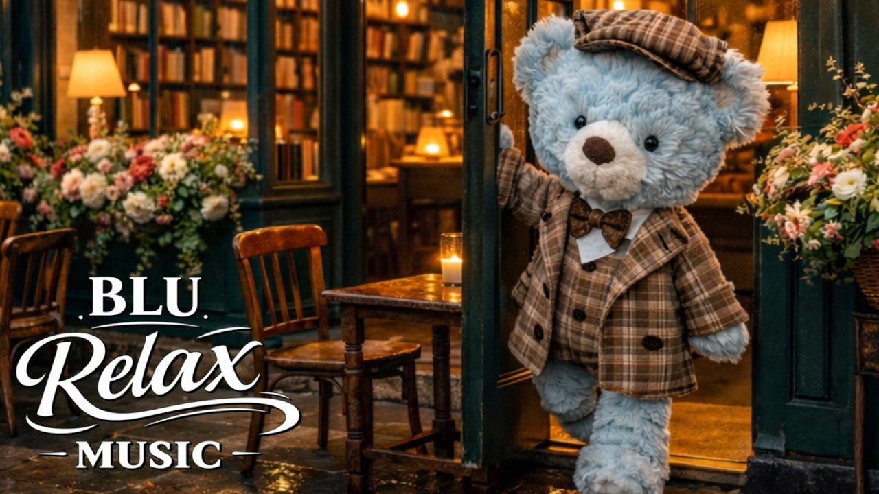 Cafe Jazz for Relaxing | Relaxing Rainy Night Cafe Jazz with Blu | 2 Hours