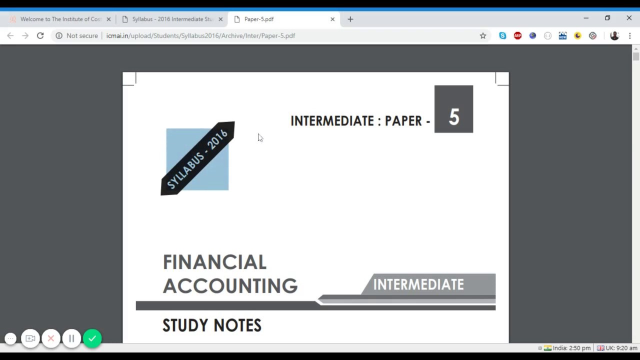How to download study material in icmai website | Terms | Syllabus - Latest