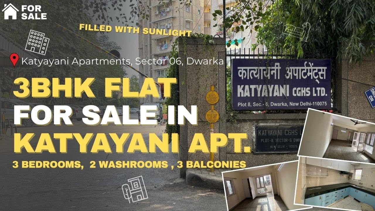 Продается 3-комнатная квартира в районе Дварка, сектор 6 | Апартаменты Katyayani | Полный обзор #...