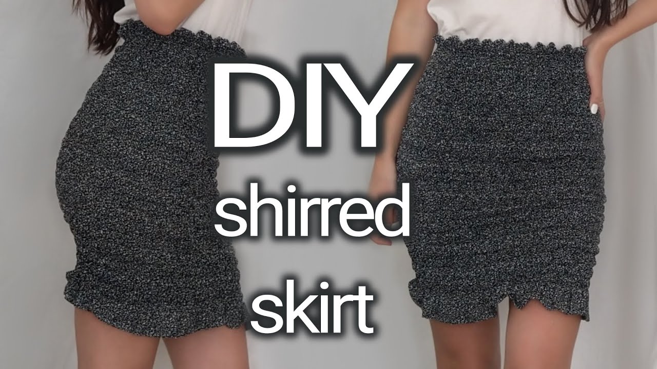 DIY shirred skirt - how to shirr fabric