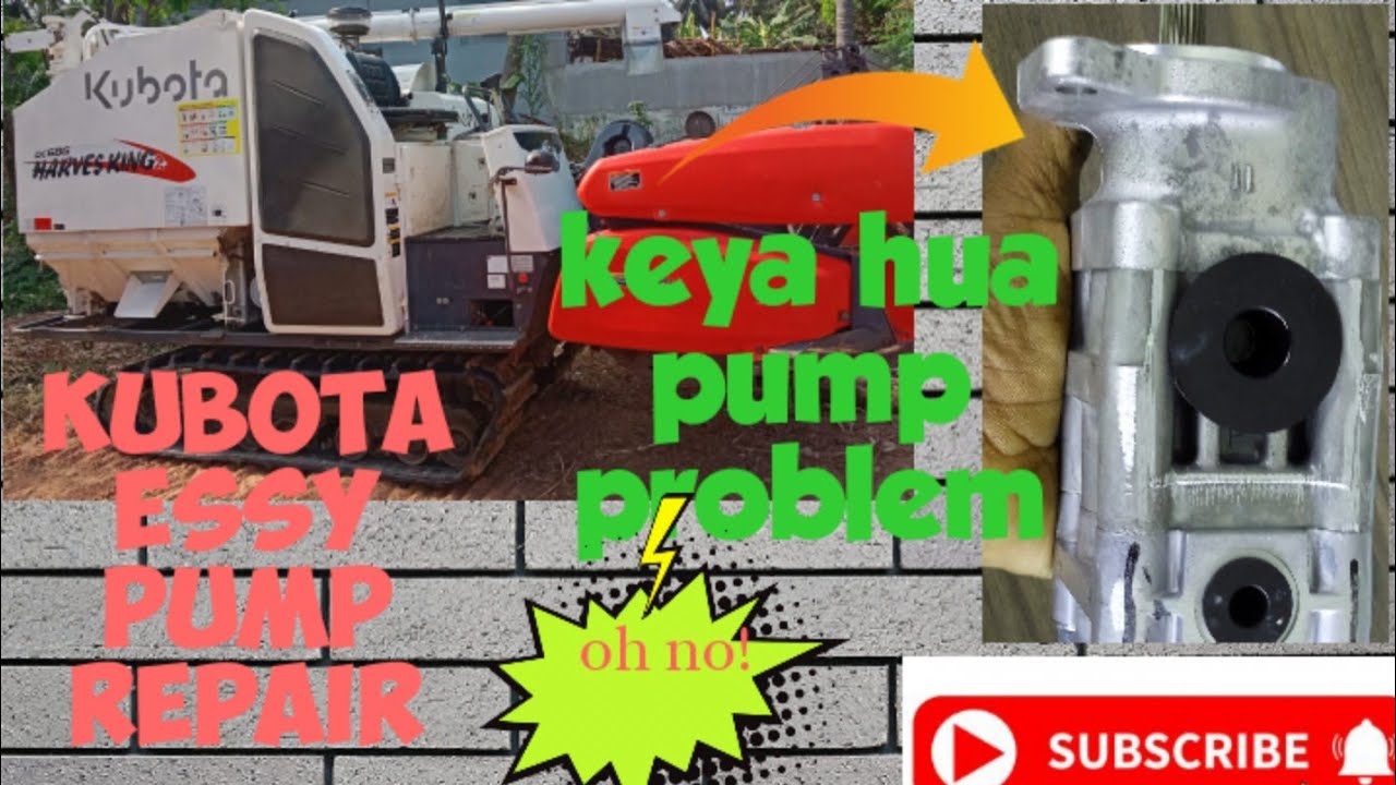 Essypum reparing Kubota harvester,