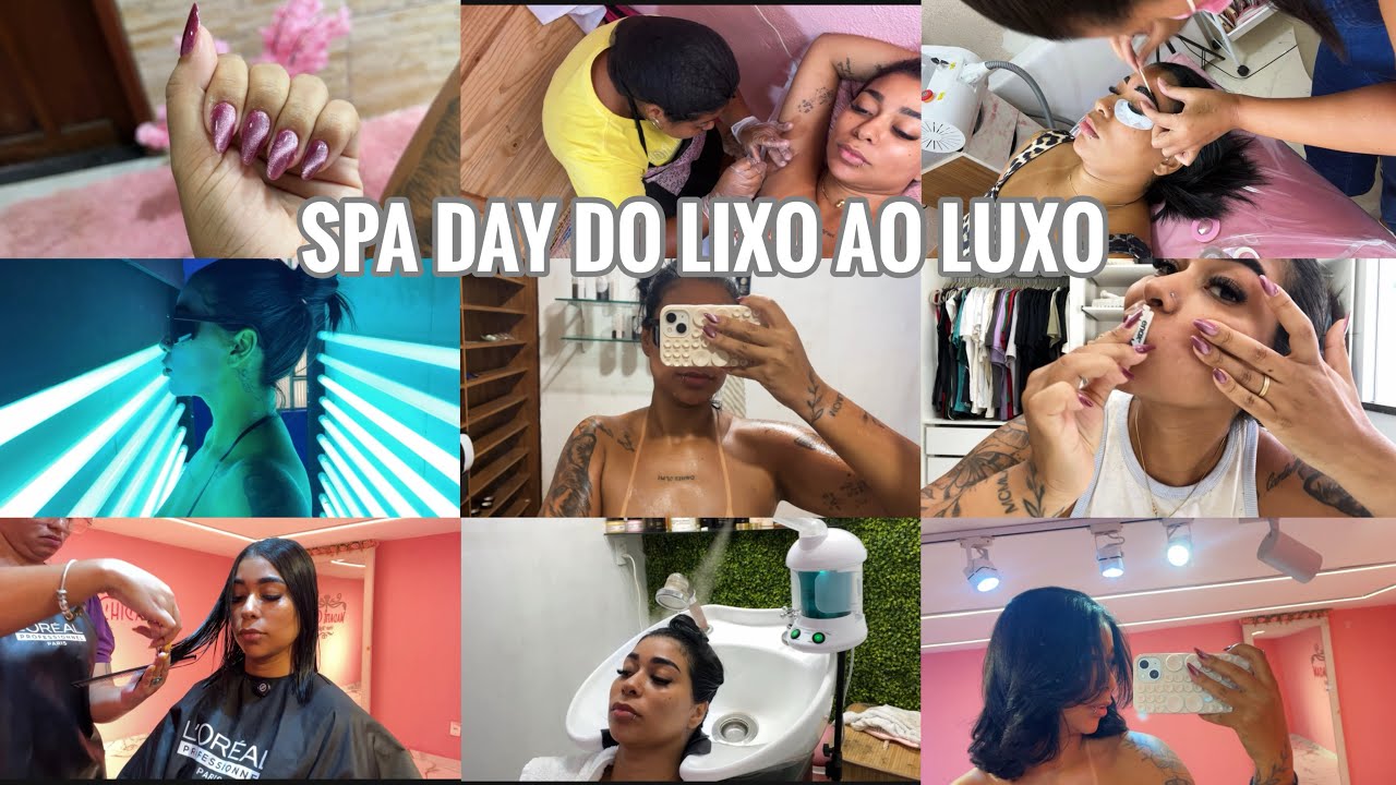 SPA DAY COMPLETO| Do lixo ao luxo| FIZ UM NOVO CORTE ✨