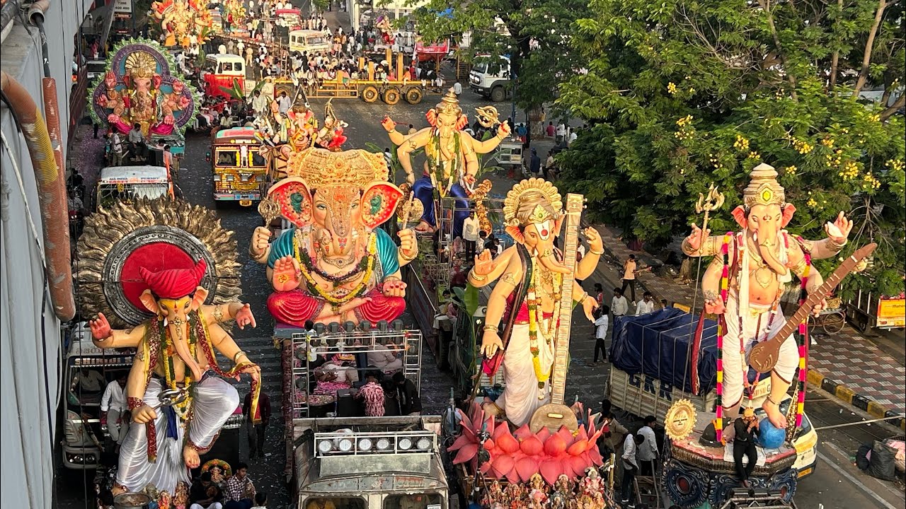 Ganesh Nimajjanam Shobha Yatra 2025 | Lord Ganesha visarjan Hyderabad 2025 #ganeshchaturthi 