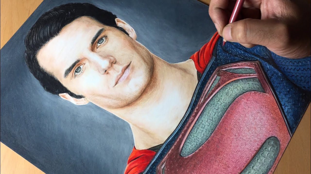 Drawing Superman - Man Of Steel- DC - Justice league  - Time-lapse | Artology